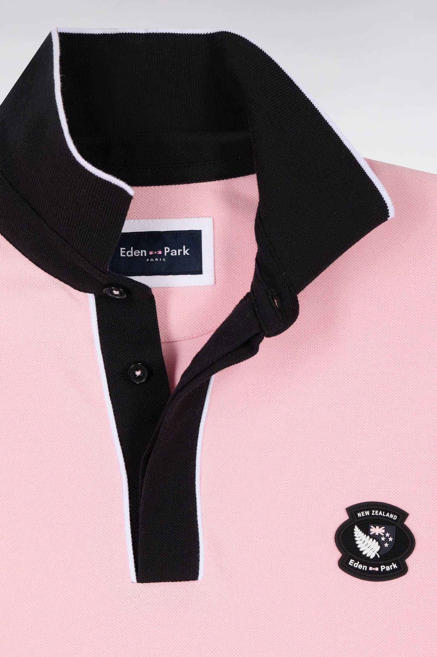 Polo à manches courtes en coton rose New Zealand