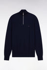 Pull col camionneur en coton marine