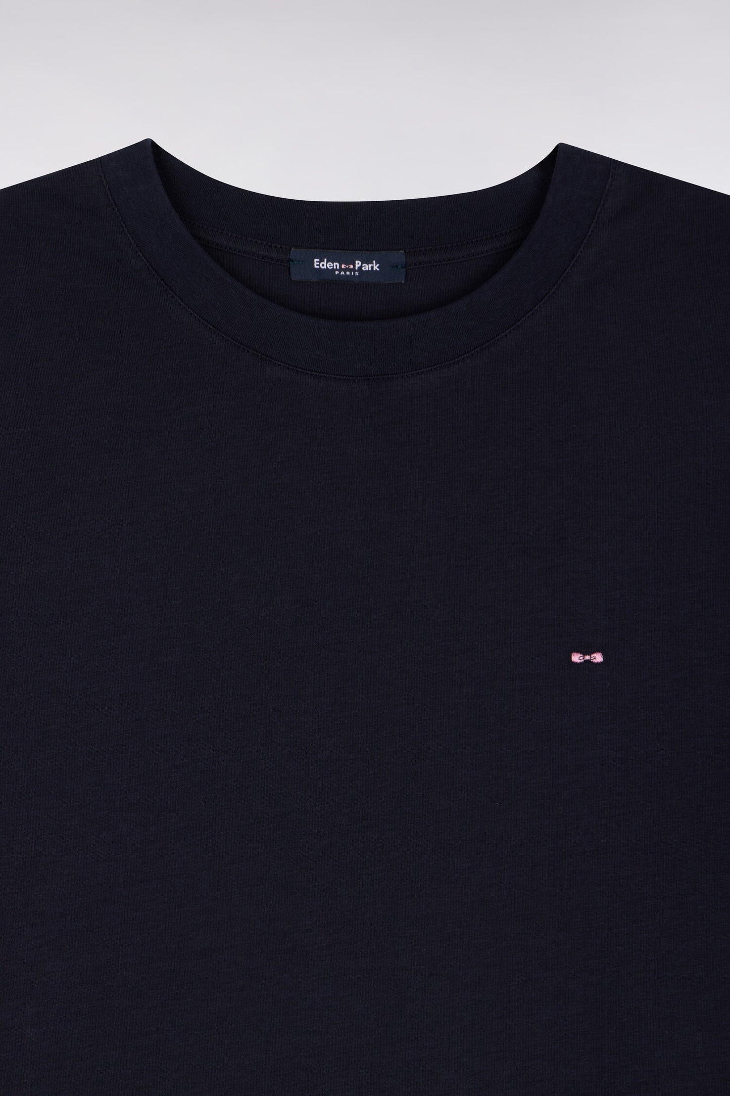 Robe T-shirt en lyocell et coton marine coupe droite