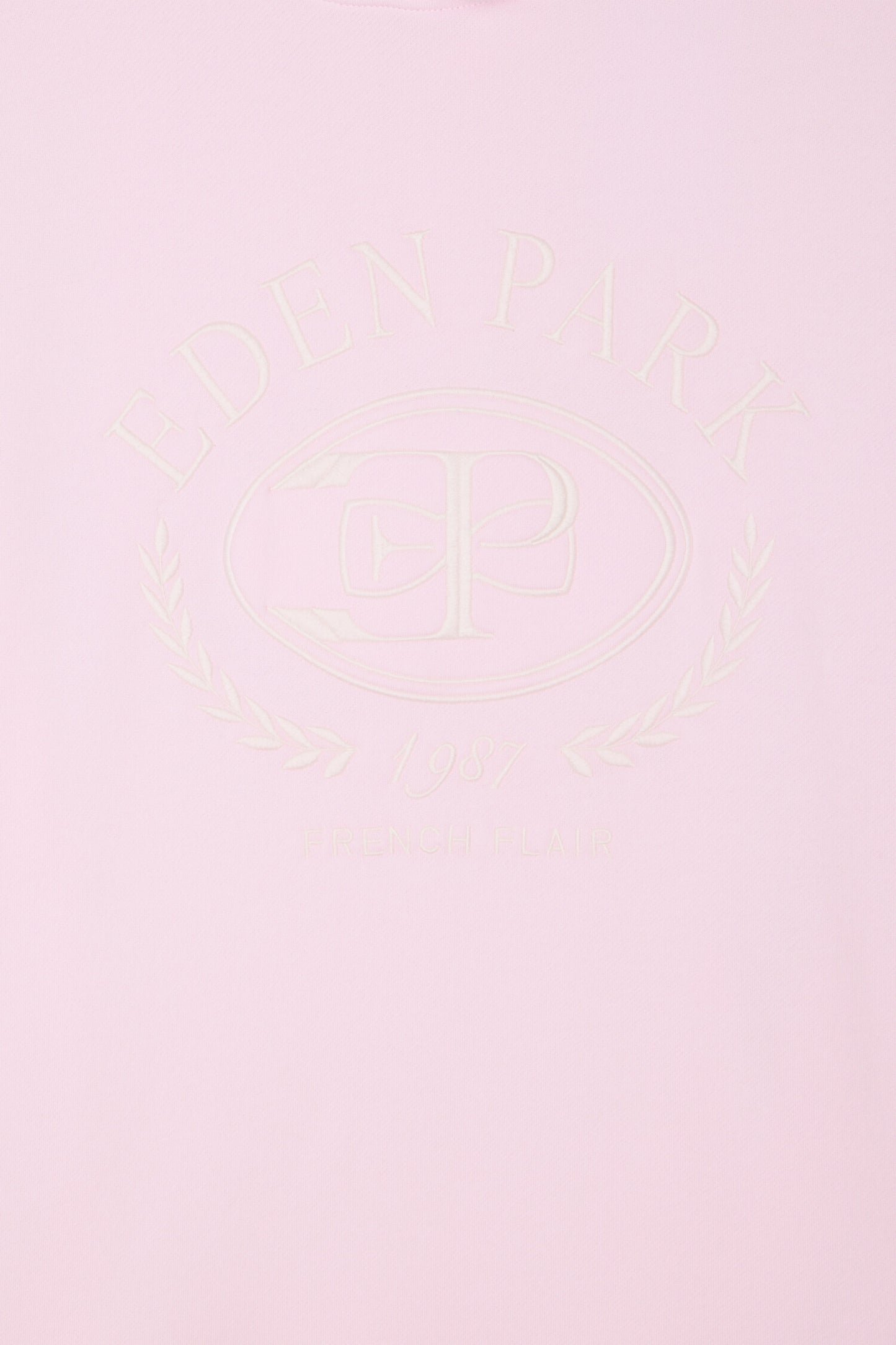 Sweatshirt à capuche brodé rose