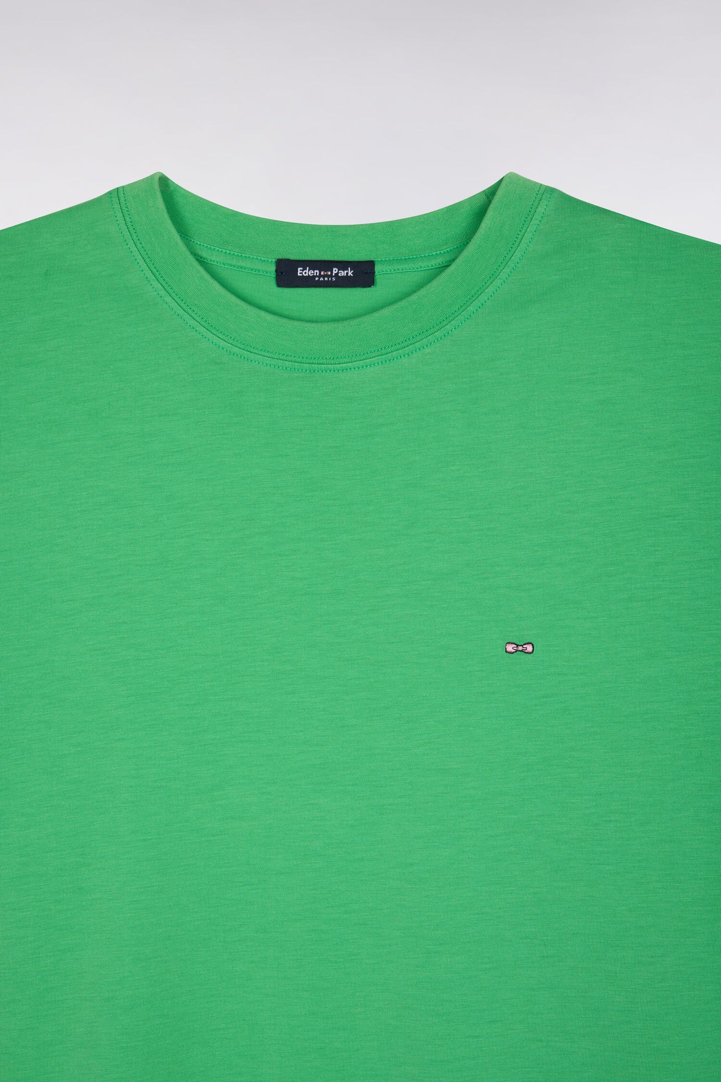 T-shirt à manches courtes en lyocell et coton vert coupe oversized