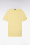 T-shirt à manches courtes en coton Pima jaune clair coupe regular