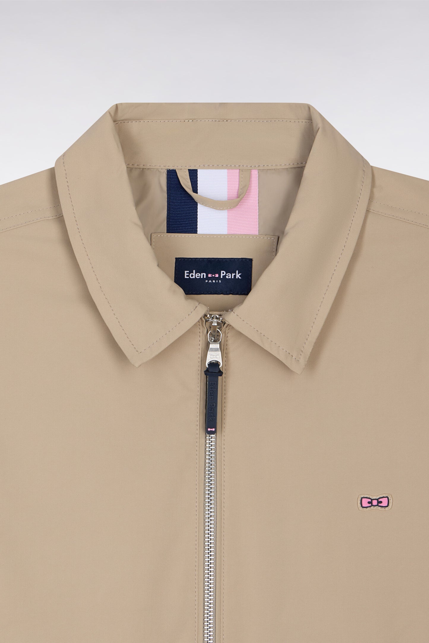 Blouson en nylon beige