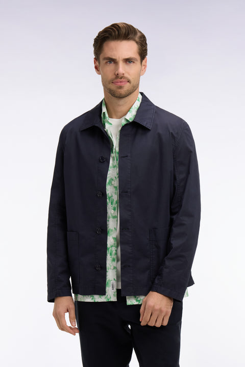 Surchemise en lyocell et coton stretch marine - Image 3