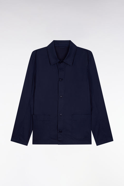 Surchemise en lyocell et coton stretch marine - Image 2