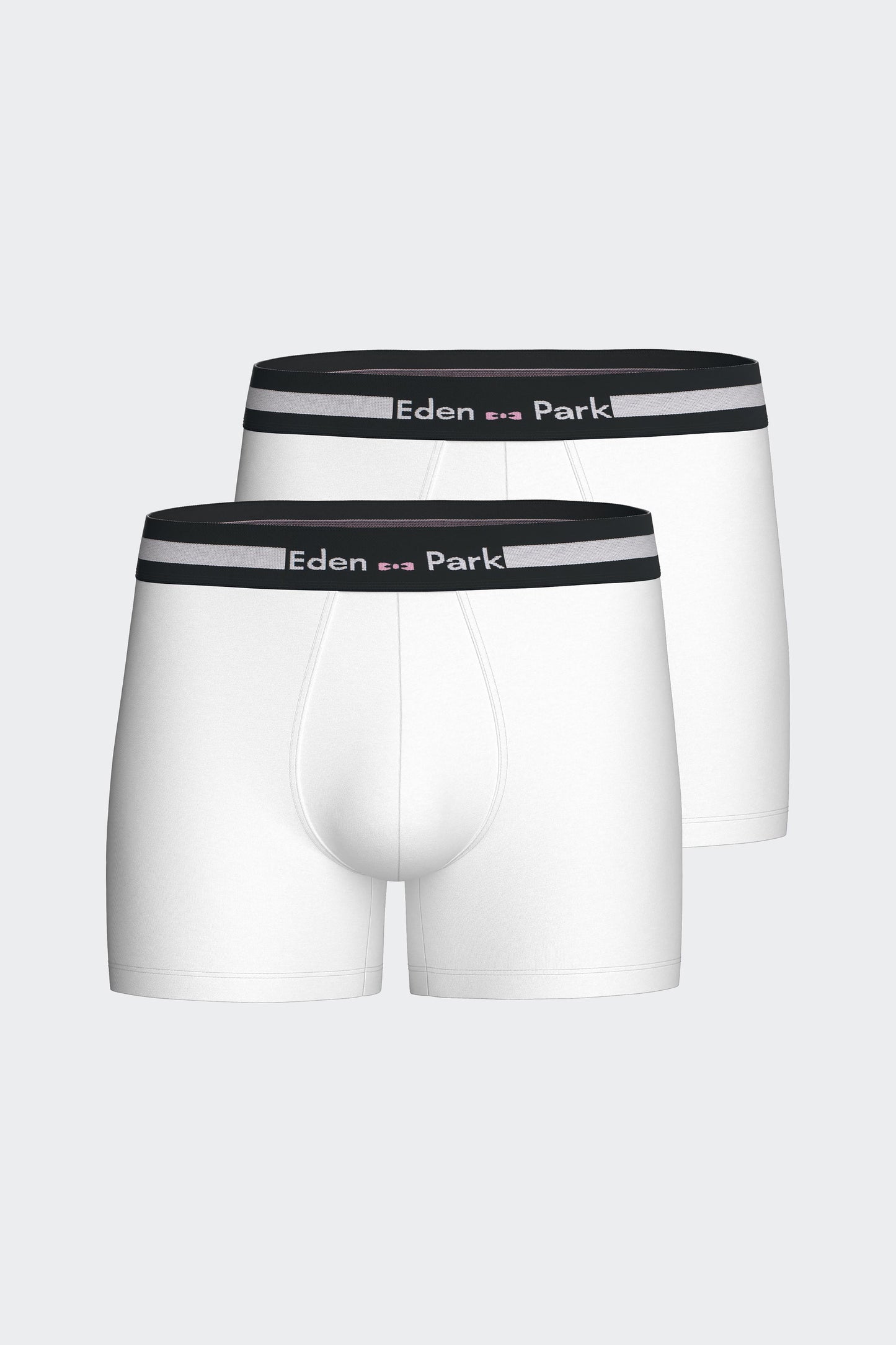 Pack of two white stretch cotton boxers