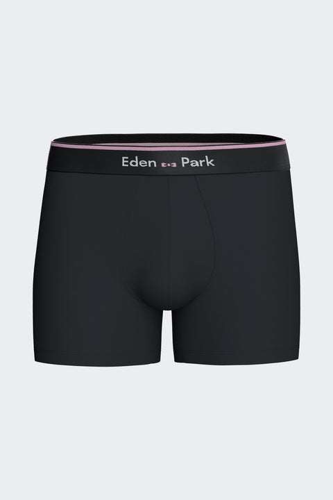 Lot de deux boxers en jersey de coton stretch marine et rose à rayures - Image 2