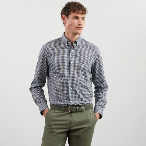 Khaki Pima cotton blouse with exclusive print - Image 3