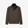 Dark khaki long-sleeved rugby shirt