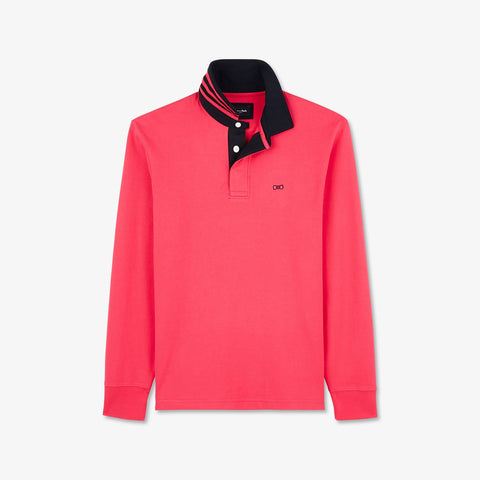 Pink long-sleeved rugby shirt - Image 2