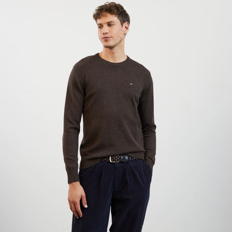Brown wool mix jumper - Image 1