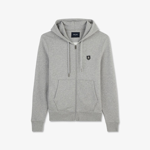 Grey hooded zipped sweatshirt - Image 2