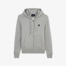 Grey hooded zipped sweatshirt
