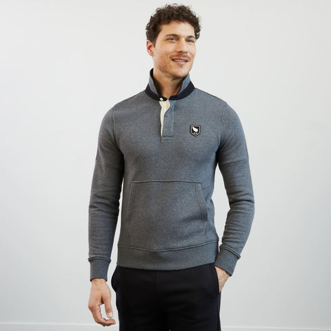 Grey polo-neck sweatshirt - Image 3