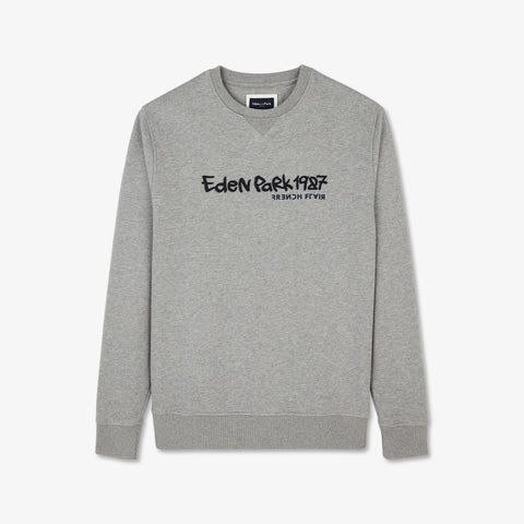 Light grey sweatshirt with embossed Eden Park embroidery - Image 2