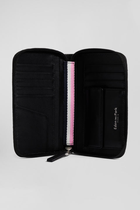 Black leather French-style wallet - Image 2