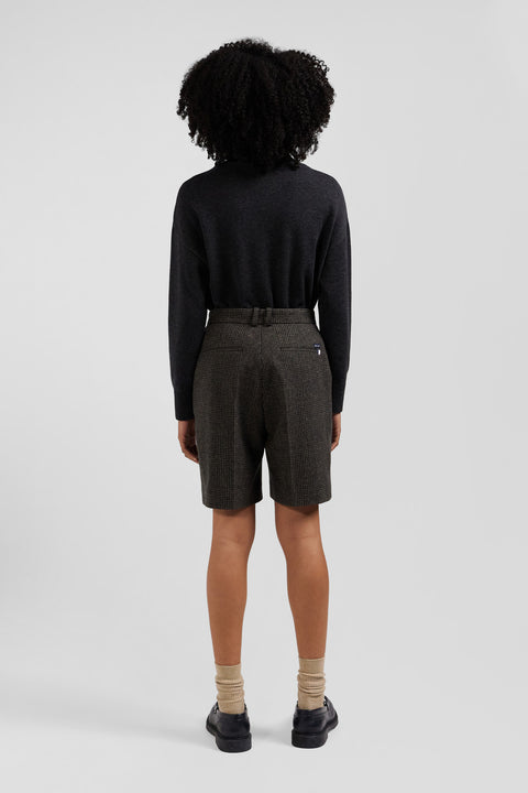 Regular grey blended wool shorts - Image 3