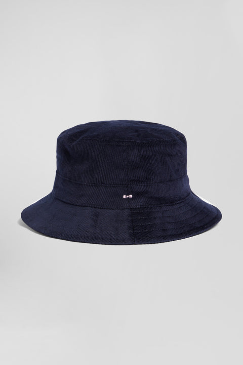 Navy blue stretch cotton bucket hat - Image 1