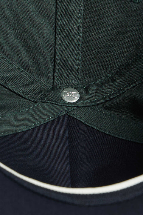 Green bicolour cotton cap - Image 3