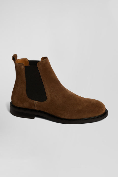 Brown cowhide leather Chelsea boots - Image 1