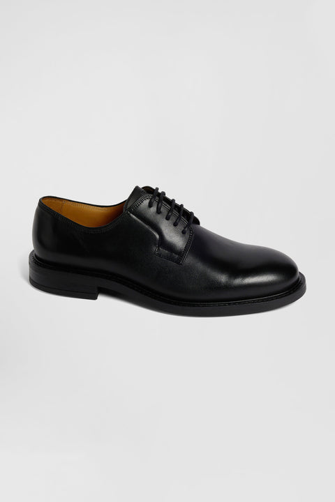 Black leather lace-up Derbies - Image 1