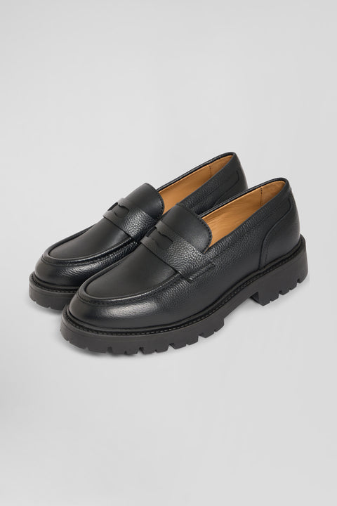 Black leather loafers - Image 2