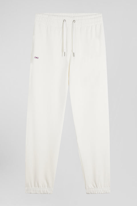 Regular ecru brushed fleece jogging bottoms - Image 2