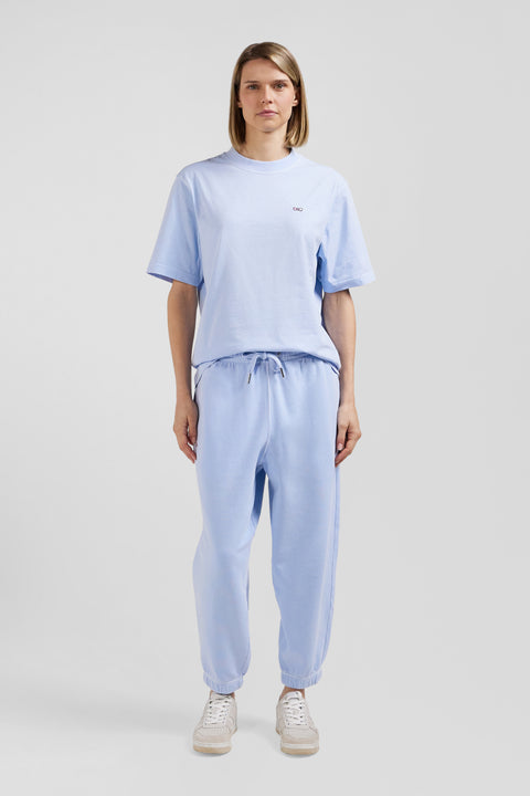 Relax unisex sky blue brushed cotton fleece jogging bottoms - Image 2