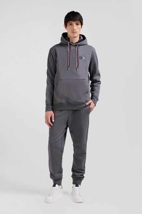 Relaxed grey cotton hoodie - Image 1