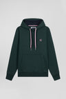 Relaxed green cotton hoodie