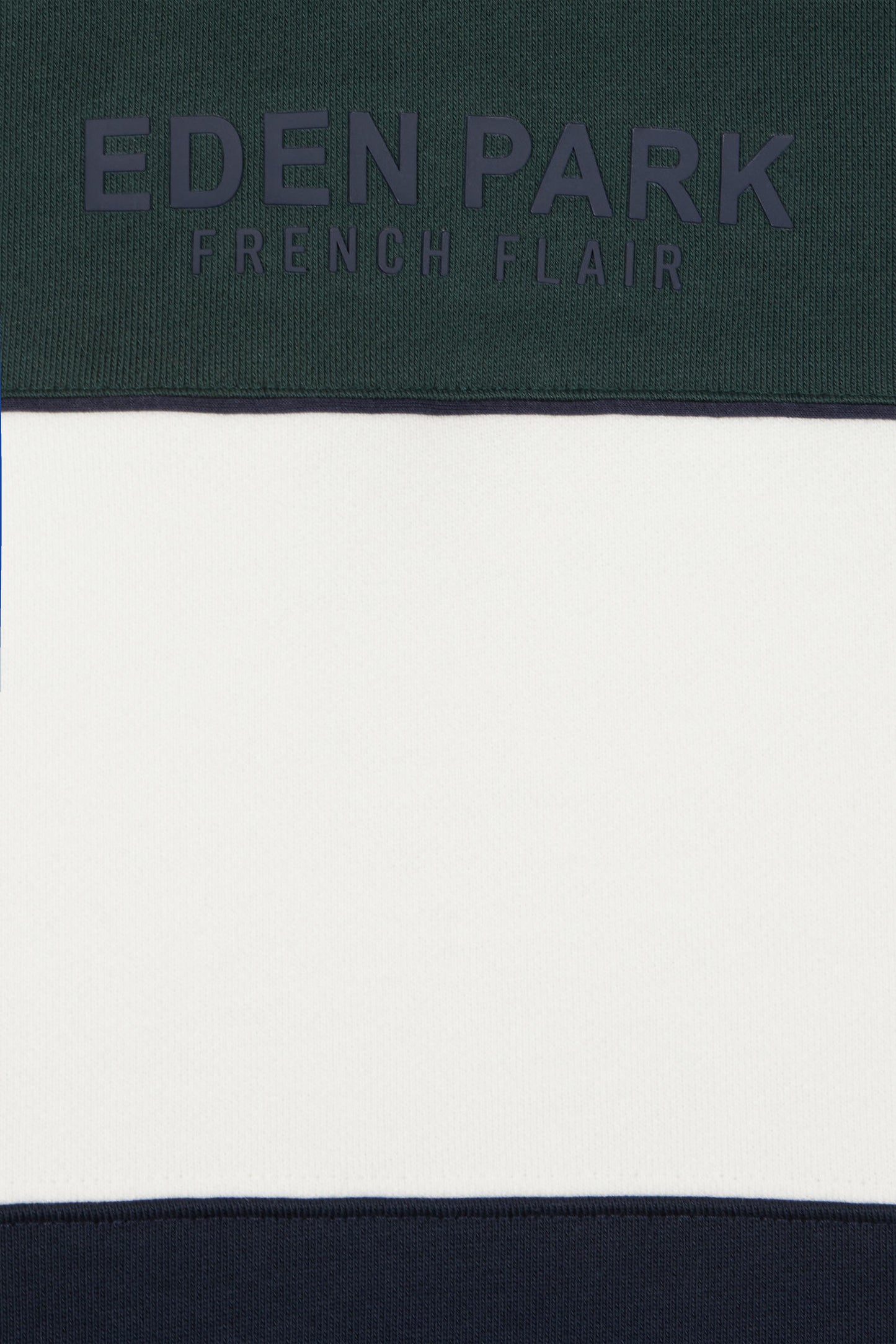 Relaxed green tricolor cotton hoodie