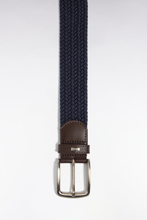Navy elasticated textile belt - Image 2