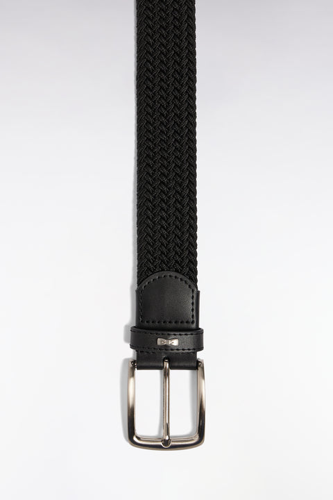 Black elasticated textile belt - Image 2