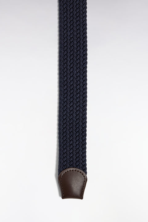 Navy elasticated textile belt - Image 3