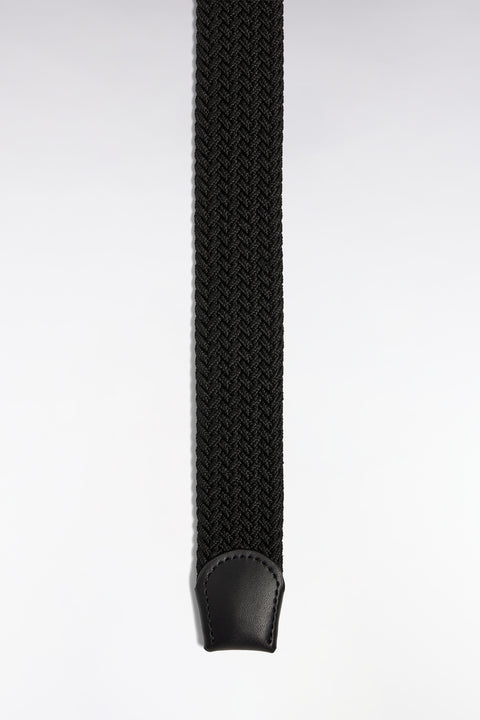 Black elasticated textile belt - Image 3
