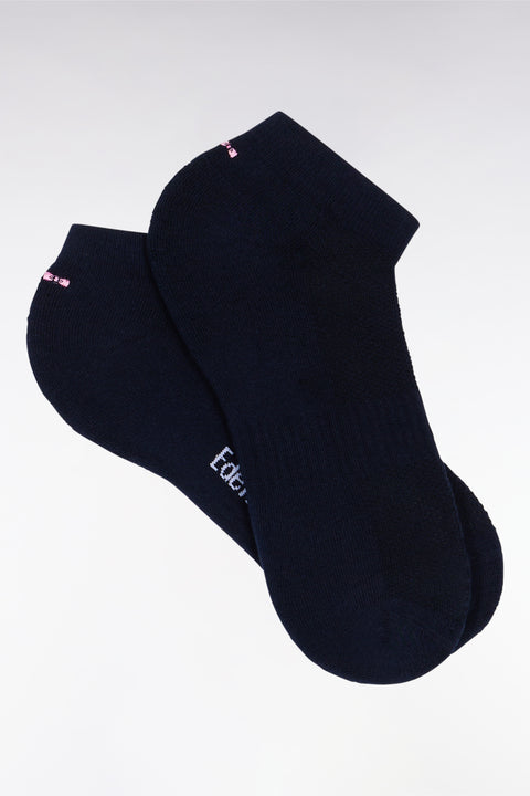 Navy stretch cotton blend low socks - Image 2