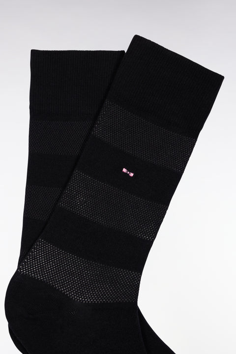 Black stretch cotton blend socks - Image 2