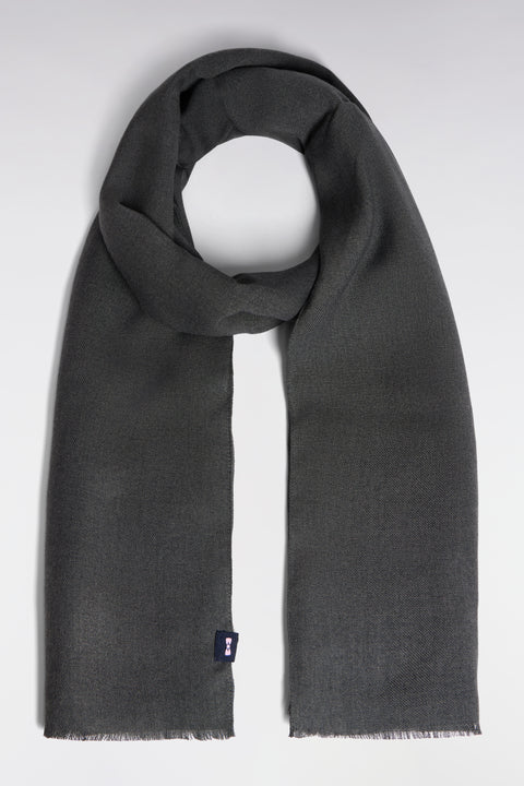 Grey fringed scarf - Image 1