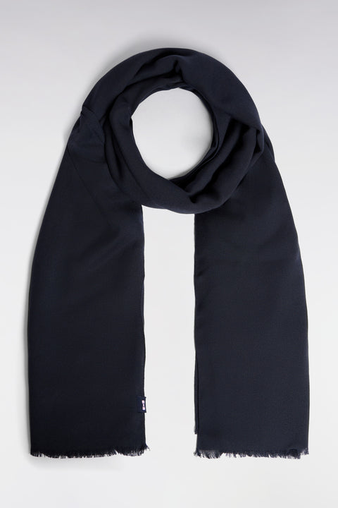 Navy fringed scarf - Image 1