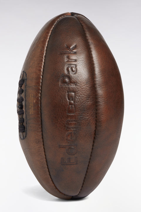 Brown cowhide rugby ball - Image 1