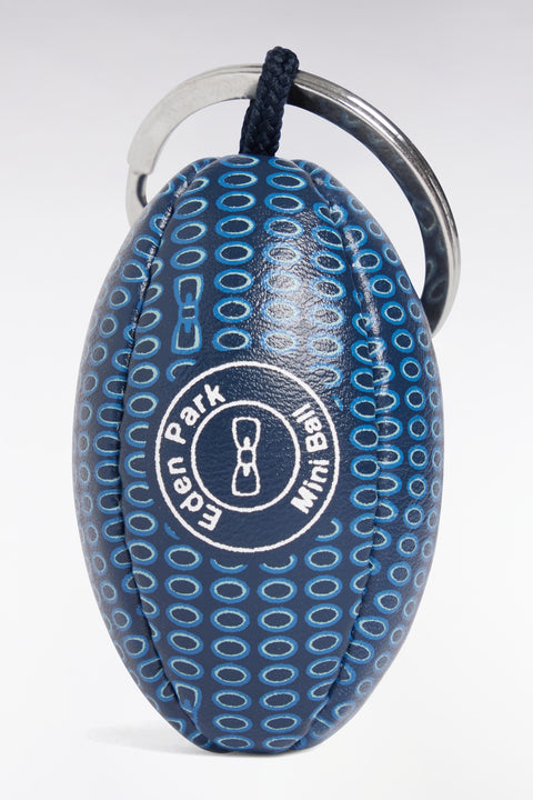 Rugby ball key ring with navy micropatterns - Image 2
