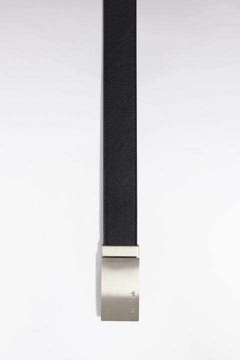 Reversible leather belt case with silver-plated buckles - Image 3
