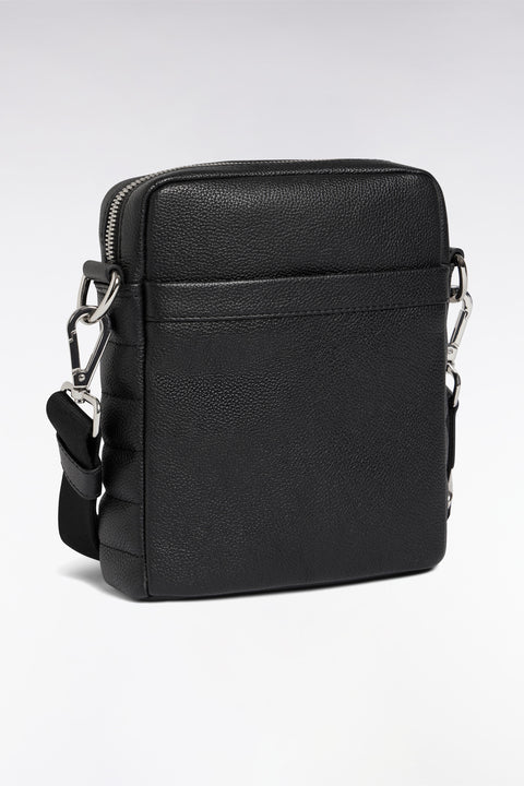 Black grained leather bag - Image 2