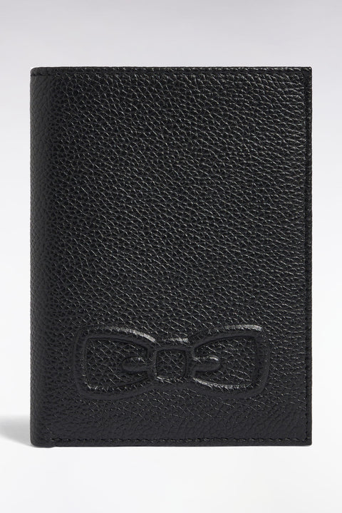 French wallet in black grained leather - Image 3