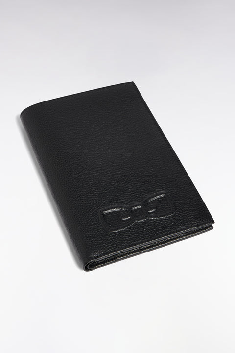 French wallet in black grained leather - Image 3