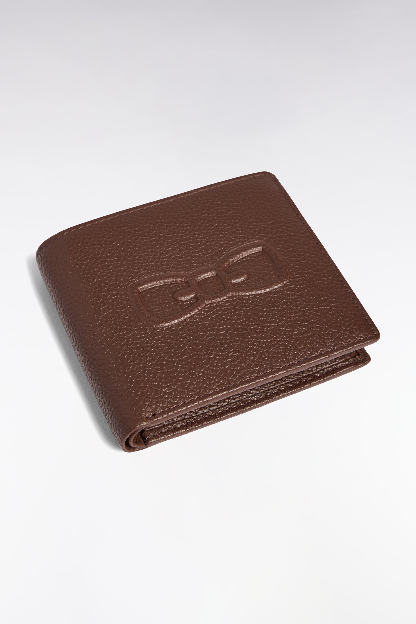 Italian wallet in brown grained leather