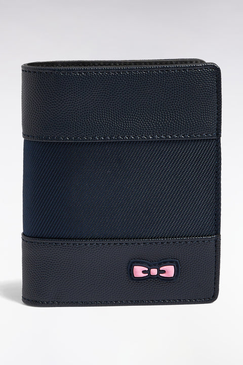 French wallet in navy bimaterial grippy - Image 1