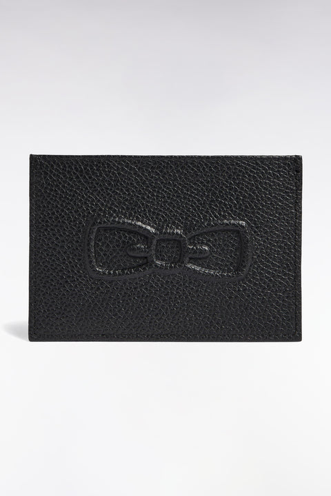 Black grained leather cardholder - Image 3