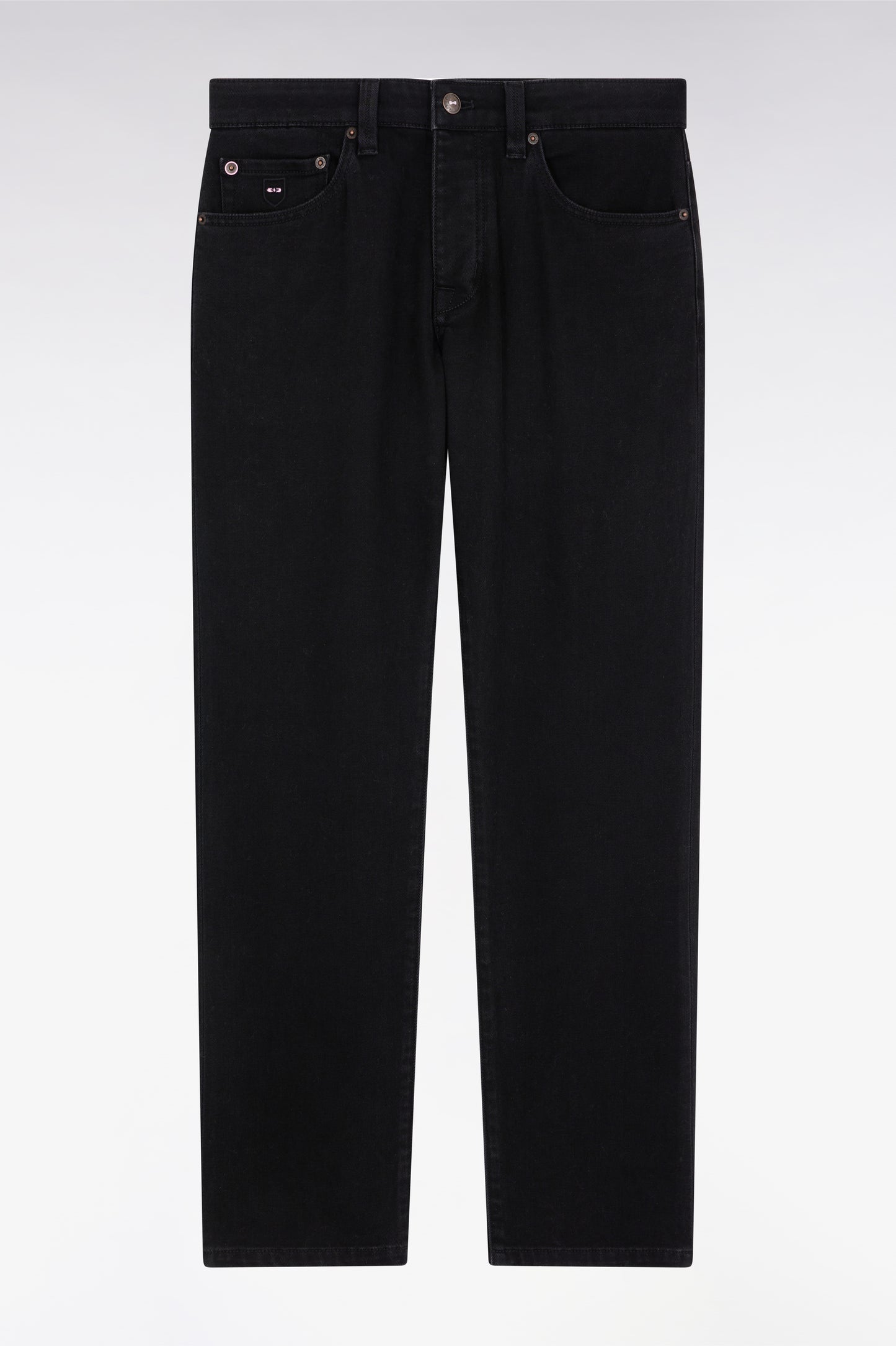 5-pocket jeans in black stretch denim blend, regular fit