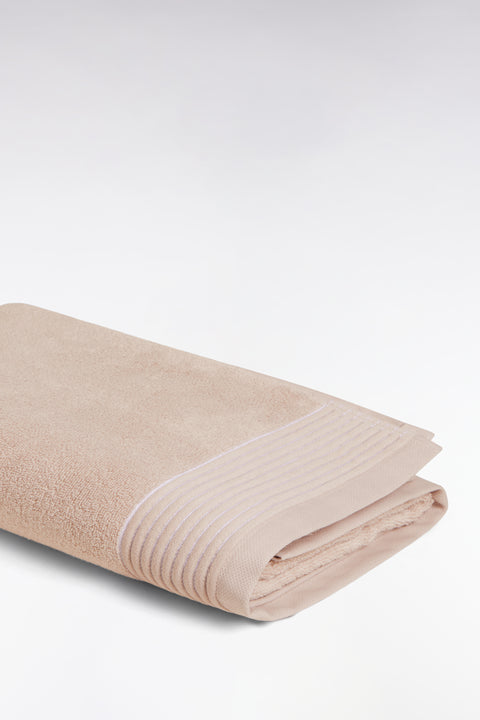 Beige cotton terry bath towel - Image 2